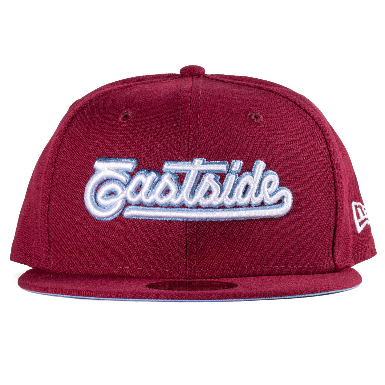 New Era Purple and Red Snapback Hat Redbull NewEra 59fifty Purple Bulls Fitted Baseball Cap Hat  main image 2