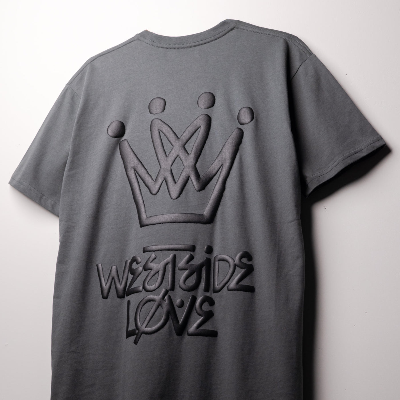 King of Hearts Puff Print Charcoal Tee