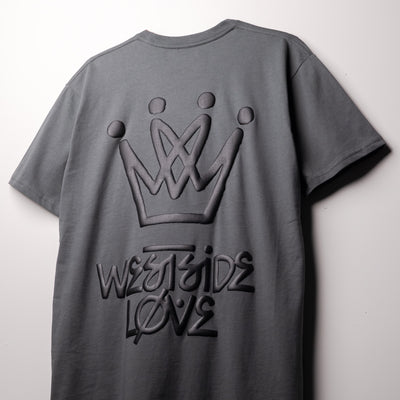 King of Hearts Puff Print Charcoal Tee
