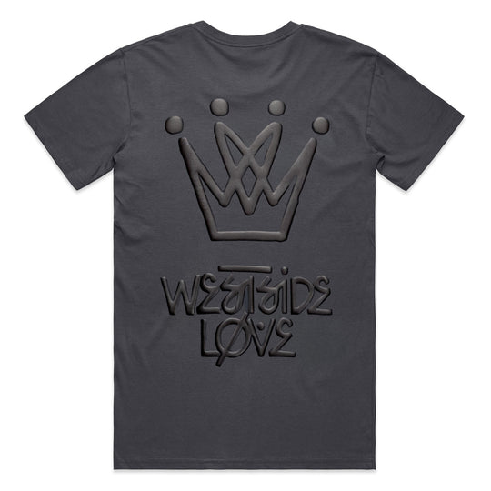 King of Hearts Puff Print Charcoal Tee