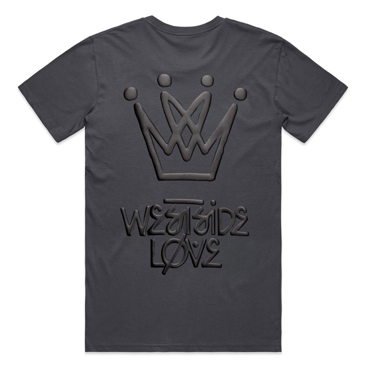 King of Hearts Puff Print Charcoal Tee