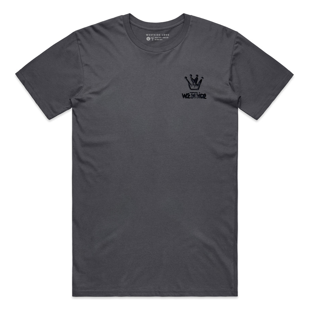 King of Hearts Puff Print Charcoal Tee