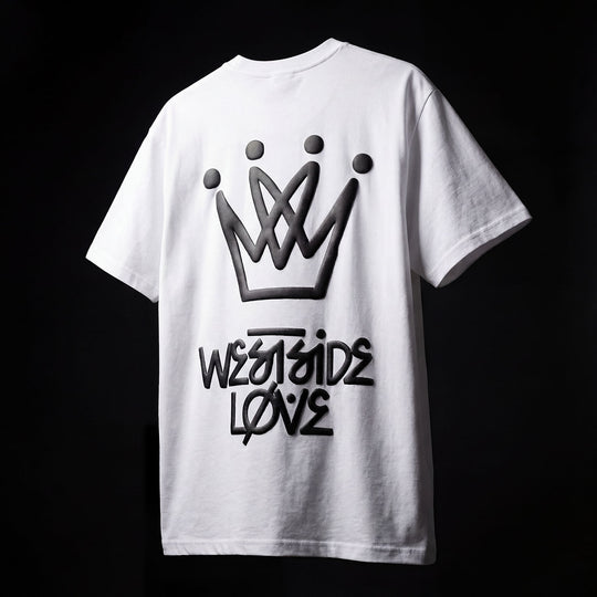 King of Hearts Heavyweight Puff Print White Tee
