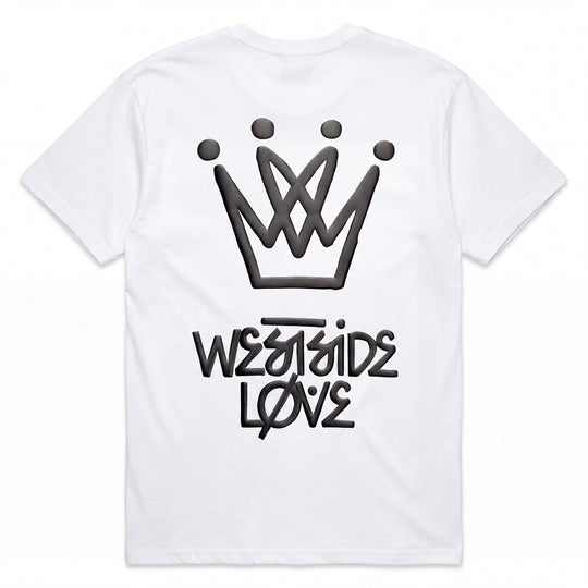 King of Hearts Heavyweight Puff Print White Tee