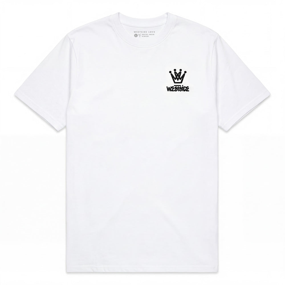 King of Hearts Heavyweight Puff Print White Tee