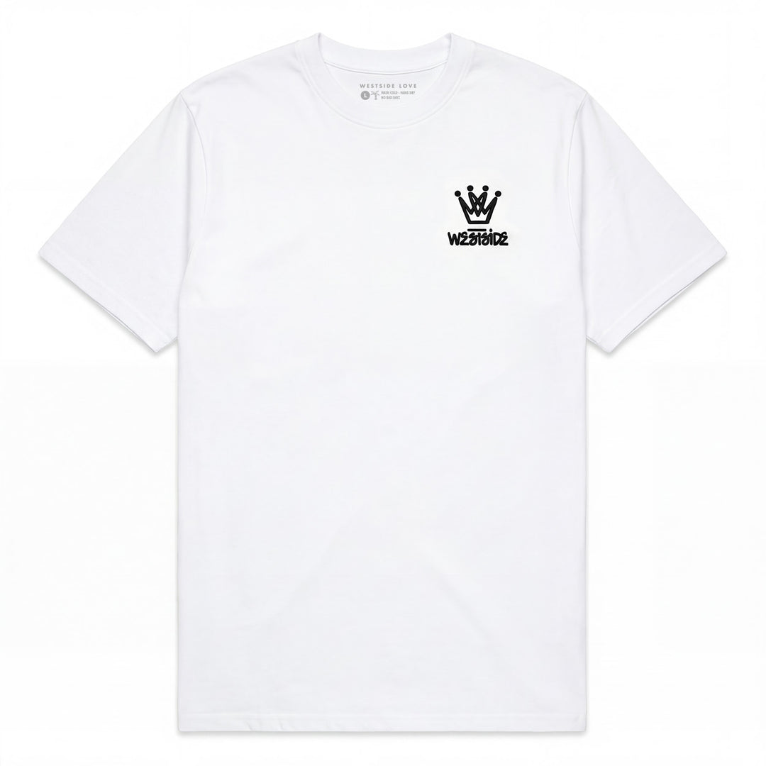 King of Hearts Heavyweight Puff Print White Tee